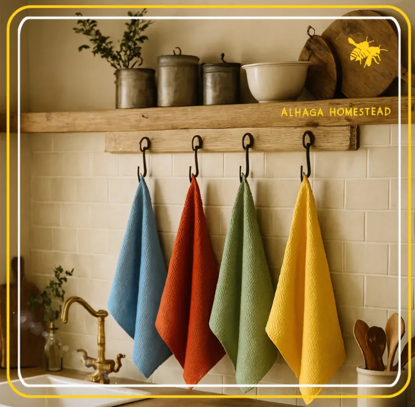 Color code your towels - Alhaga homestead